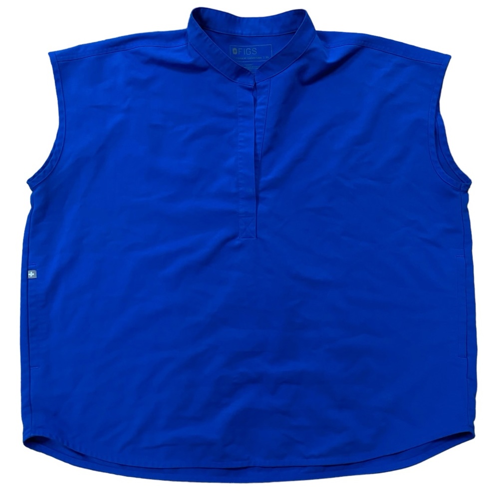 Figs Rafaela Oversized Royal Blue Scrub Top Size XL